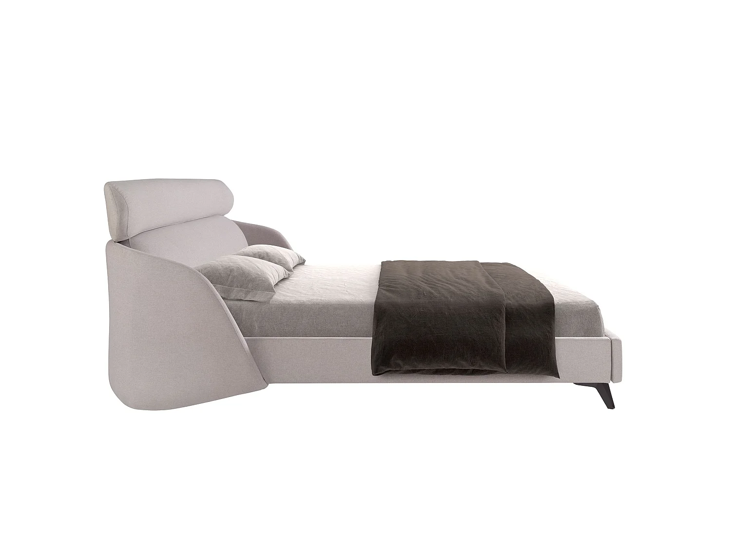Lichtgrijs stoffen bed 7160 ANGEL CERDA