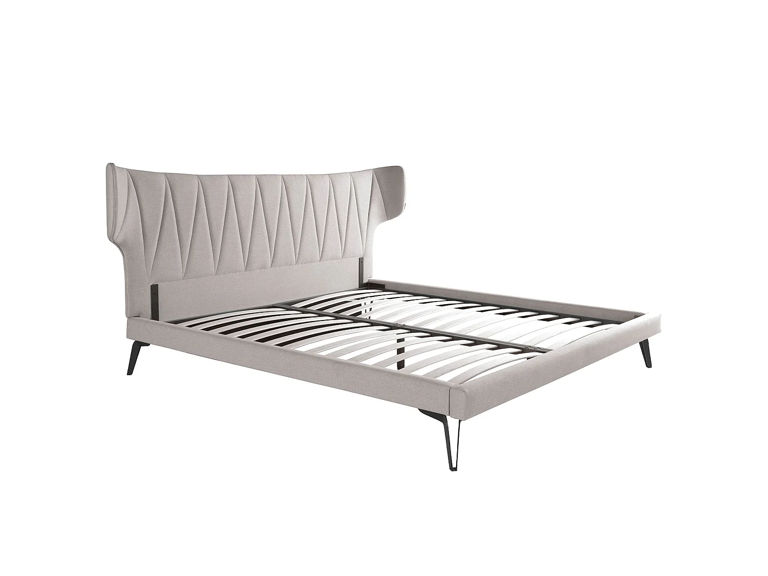 Lit en tissu gris clair 7160 ANGEL CERDA