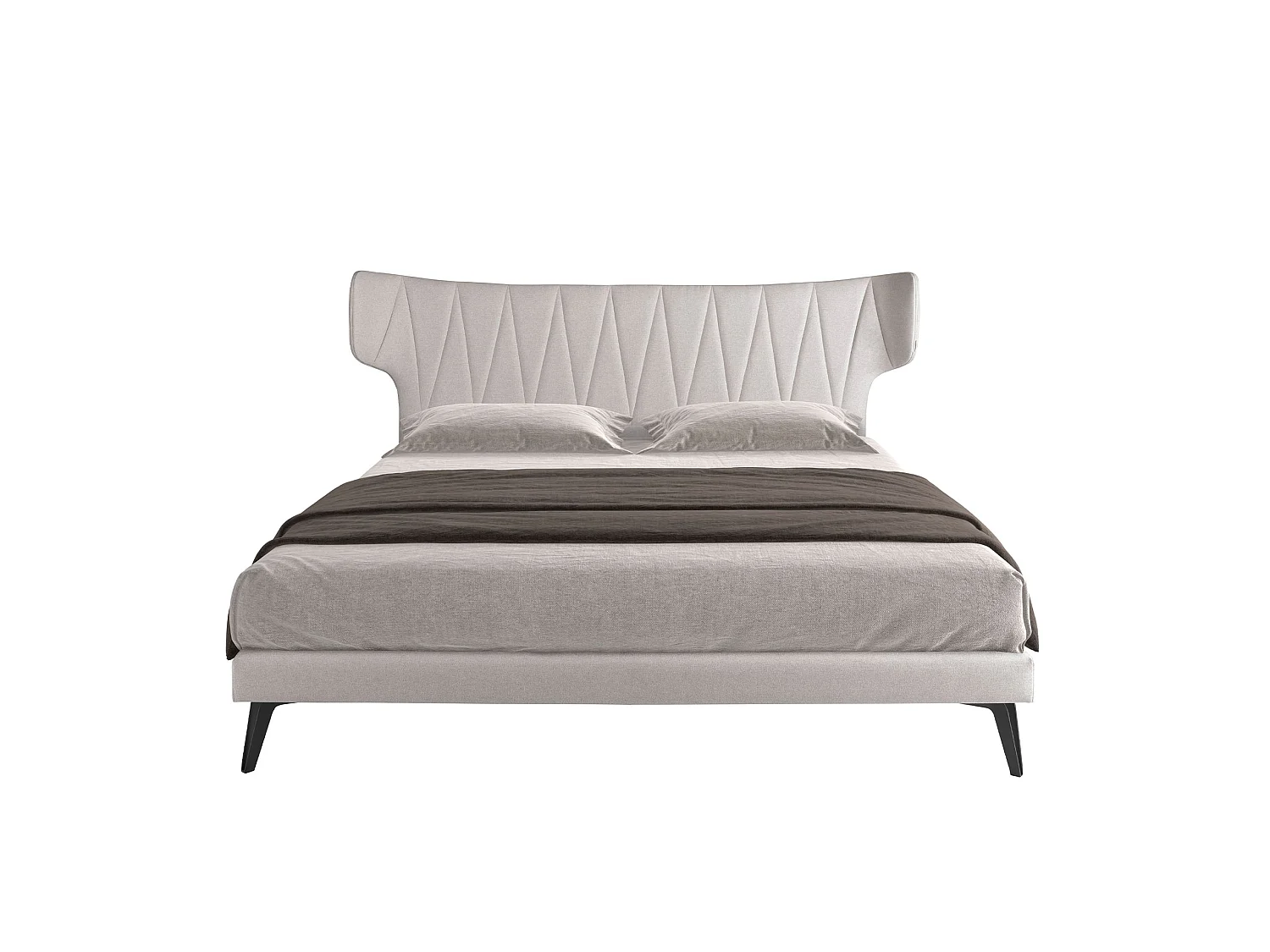 Lit en tissu gris clair 7160 ANGEL CERDA