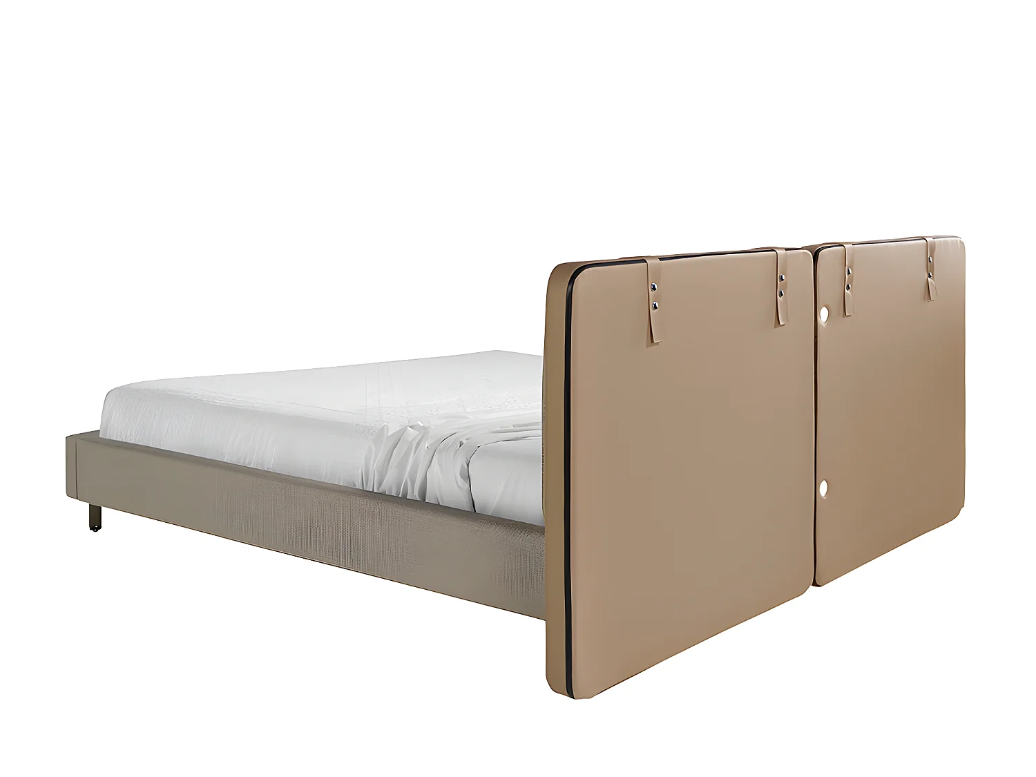 Bed van nertsleer en grijze stof 7154 ANGEL CERDA