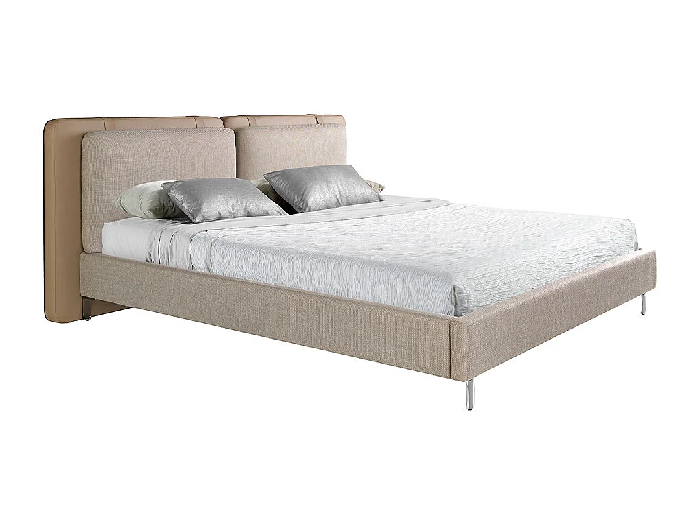 Bed van nertsleer en grijze stof 7154 ANGEL CERDA