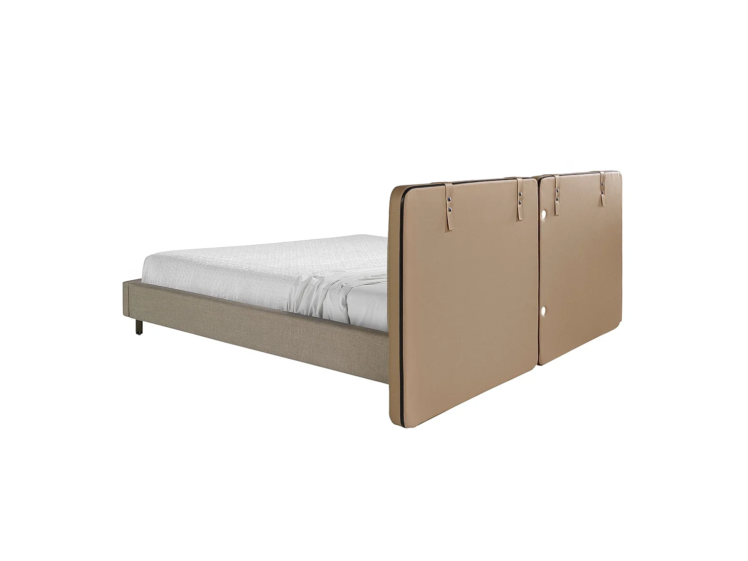 Letto in similpelle visone e tessuto grigio 7154 ANGEL CERDA
