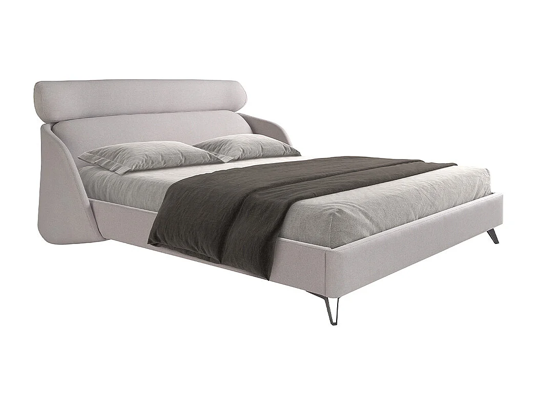 Lichtgrijs stoffen bed 7161 ANGEL CERDA
