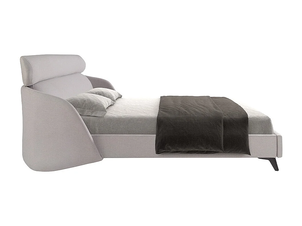 Lichtgrijs stoffen bed 7161 ANGEL CERDA