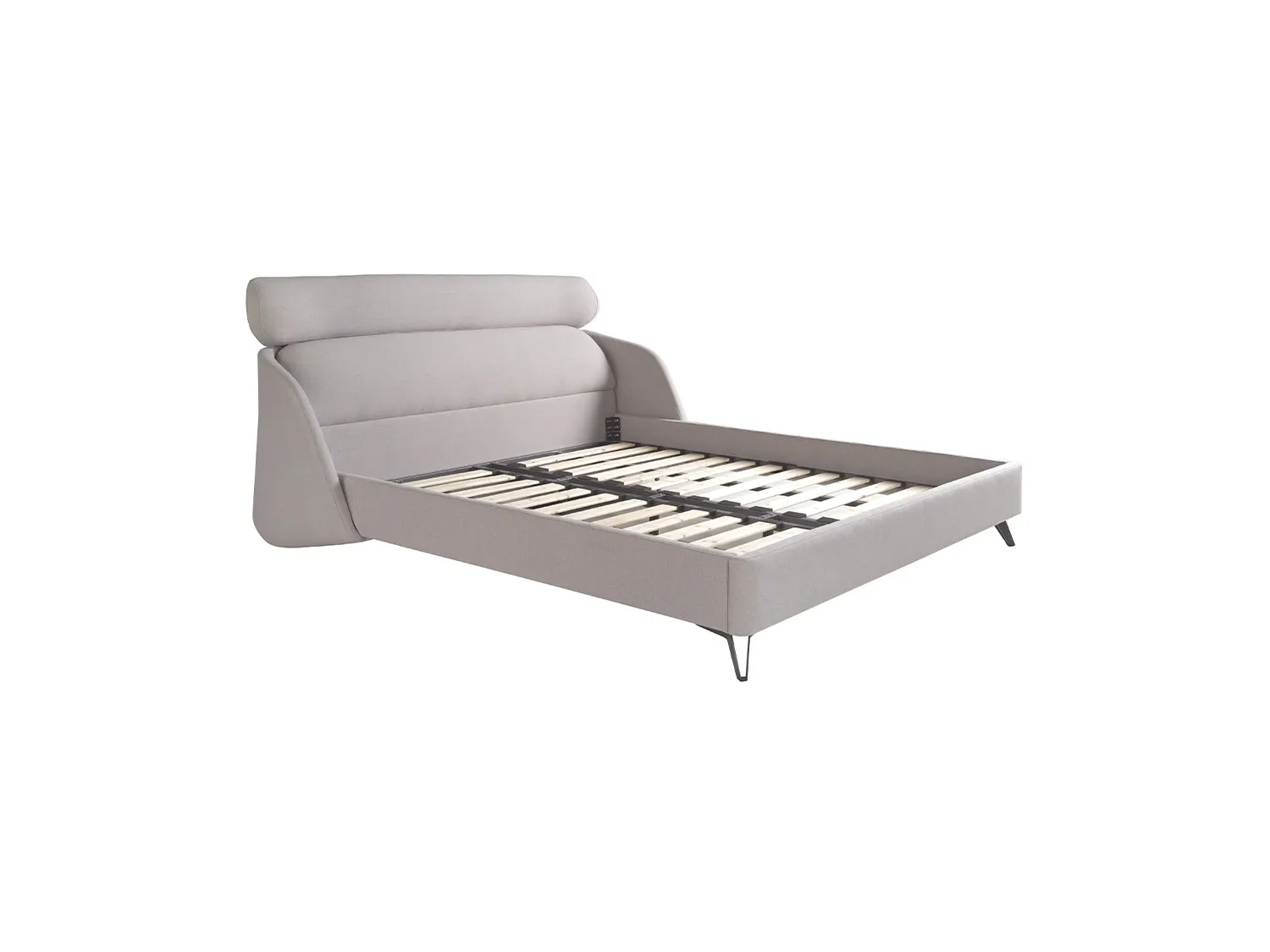 Lit en tissu gris clair 7161 ANGEL CERDA