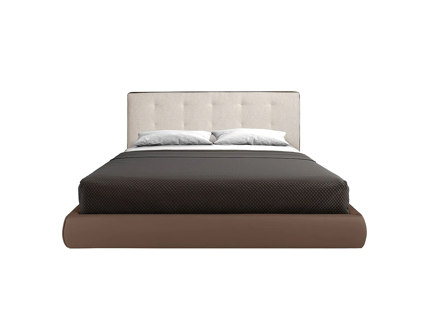 Lit en tissu gris clair 7161 ANGEL CERDA