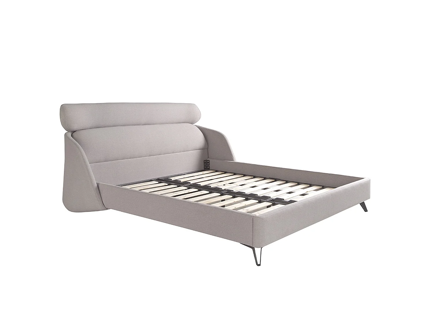 Lit en tissu gris clair 7161 ANGEL CERDA