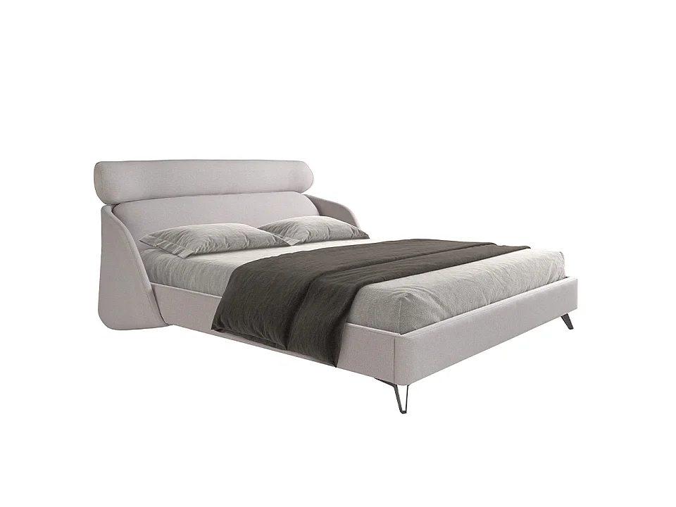 Lit en tissu gris clair 7161 ANGEL CERDA