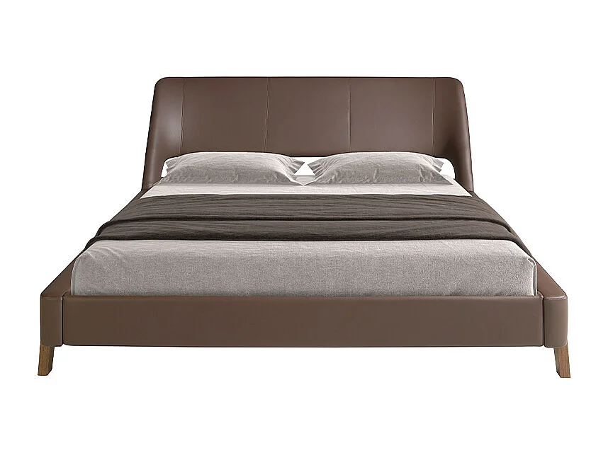 Chocoladebruin kunstlederen bed 7159 ANGEL CERDA