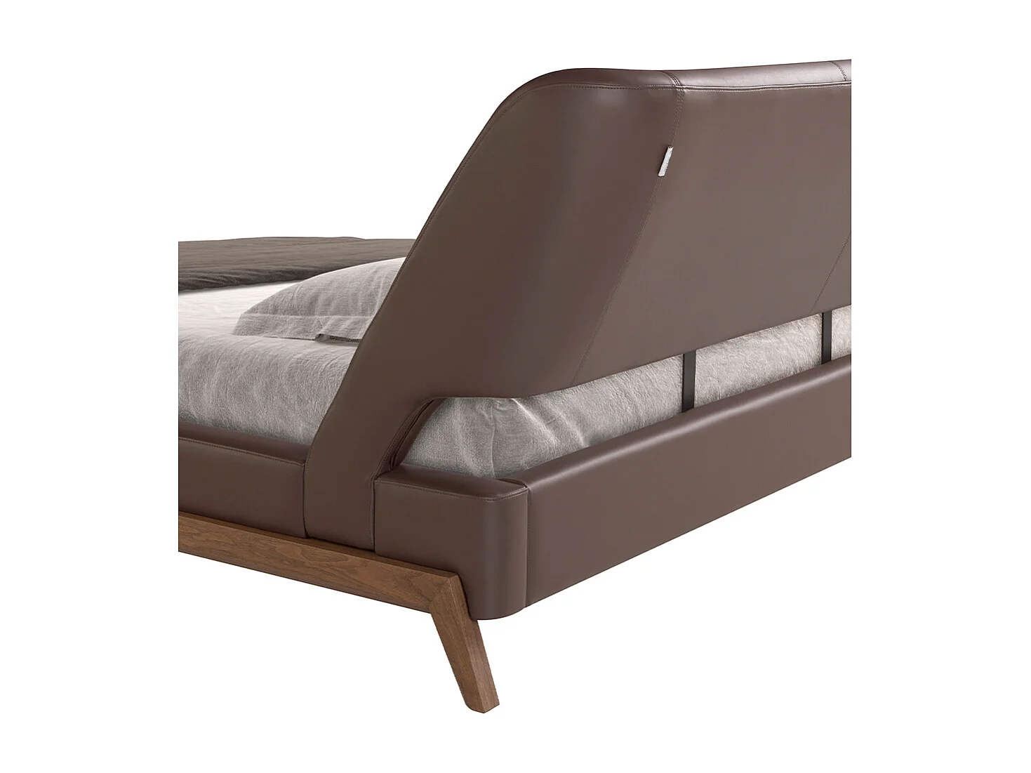 Chocoladebruin kunstlederen bed 7159 ANGEL CERDA