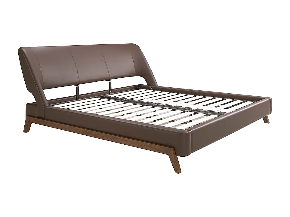 Lit en similicuir brun chocolat 7159 ANGEL CERDA