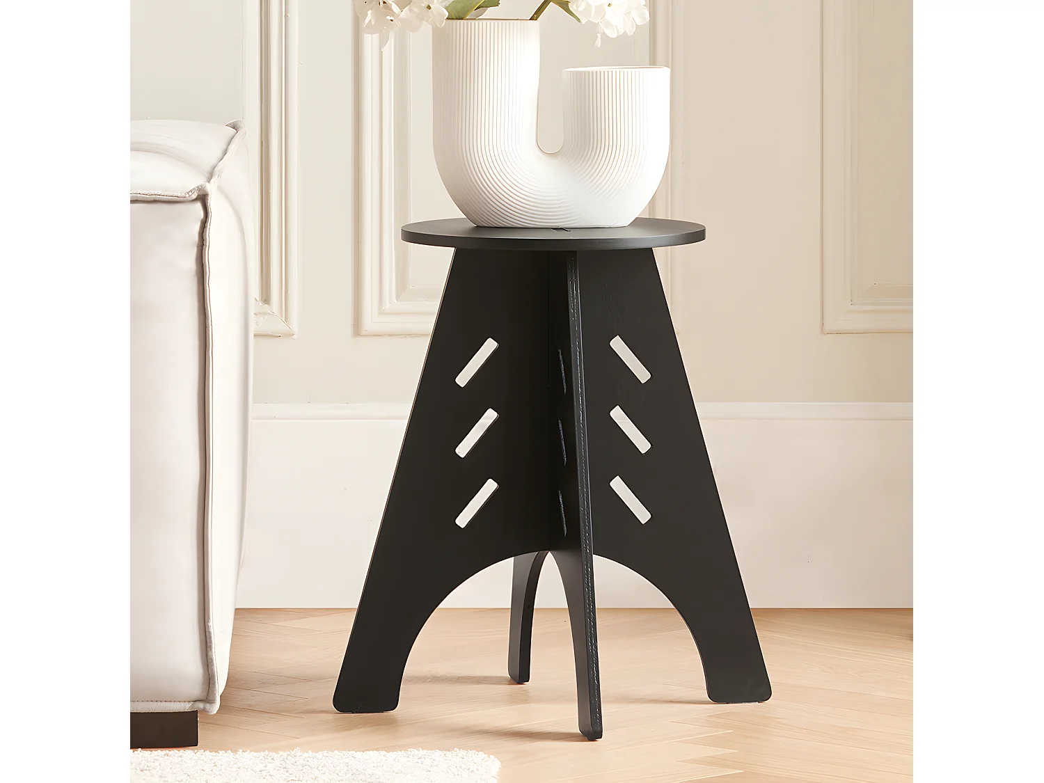 SoBuy, sofá mesa lateral, Prato com rodas, móvel de telefone, HFBT01-K-SCH