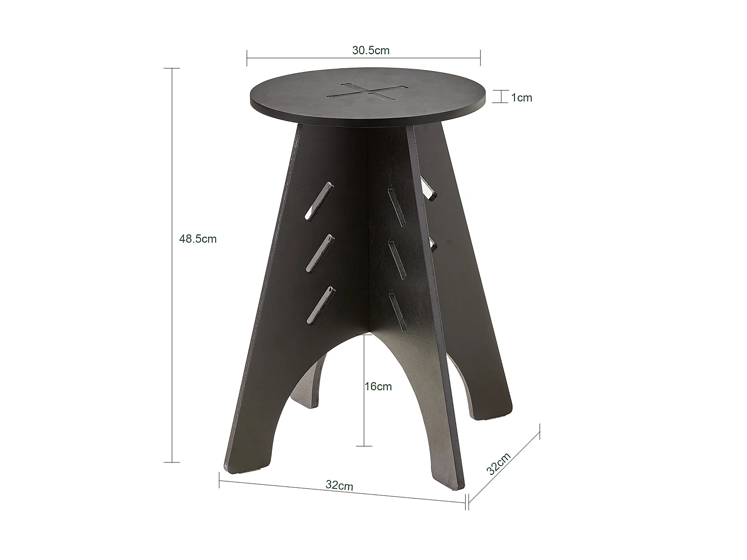 SoBuy HFBT01-K-SCH  Table d'appoint Ronde en Bois Table Basse Ronde Table de Nuit Table de Chevet Bouts de Canapé Marron en Tenons et Mortaises, Noir