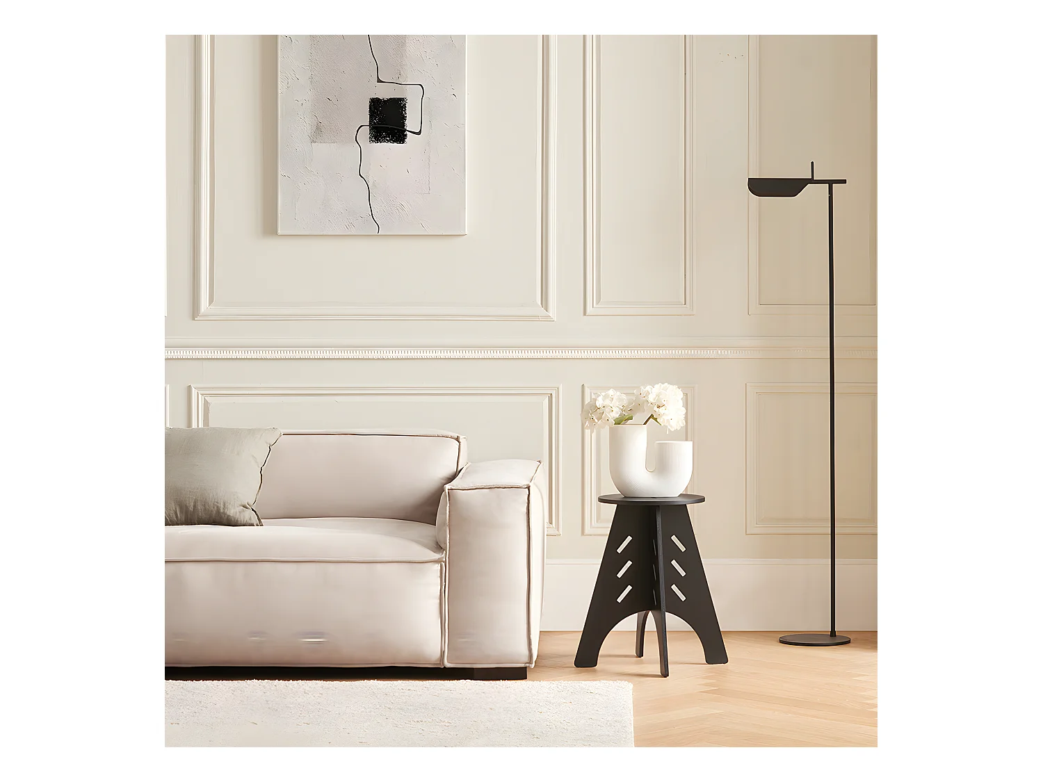 SoBuy HFBT01-K-SCH  Table d'appoint Ronde en Bois Table Basse Ronde Table de Nuit Table de Chevet Bouts de Canapé Marron en Tenons et Mortaises, Noir