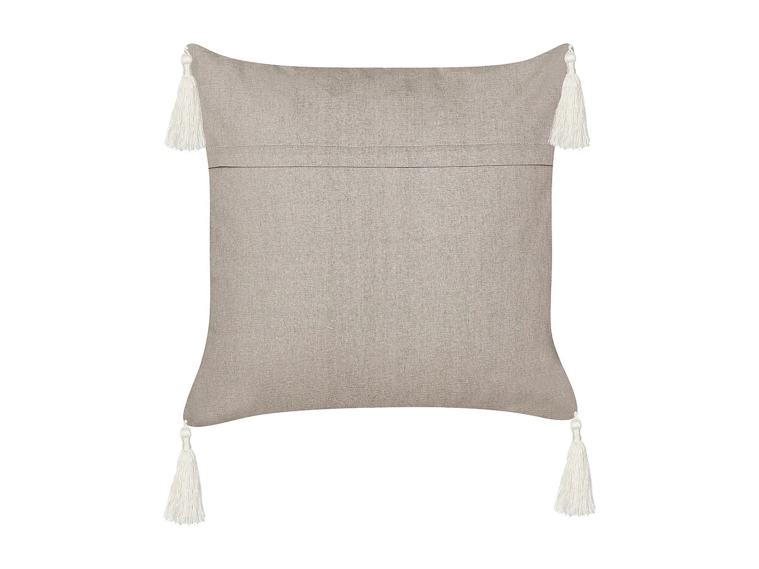 Cojín decorativo MAZZAELLA Terciopelo 45 x 45 cm Gris pardo Patrón de plantas