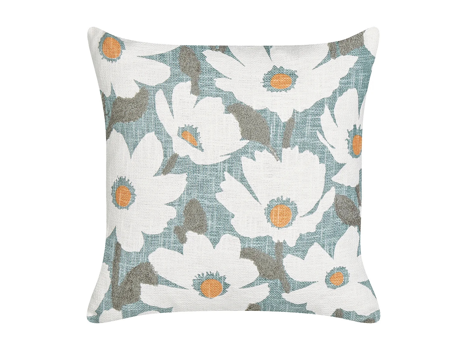 Conjunto de 2 cojines decorativos JATROPHA Algodón 45 x 45 cm Azul claro Patrón floral