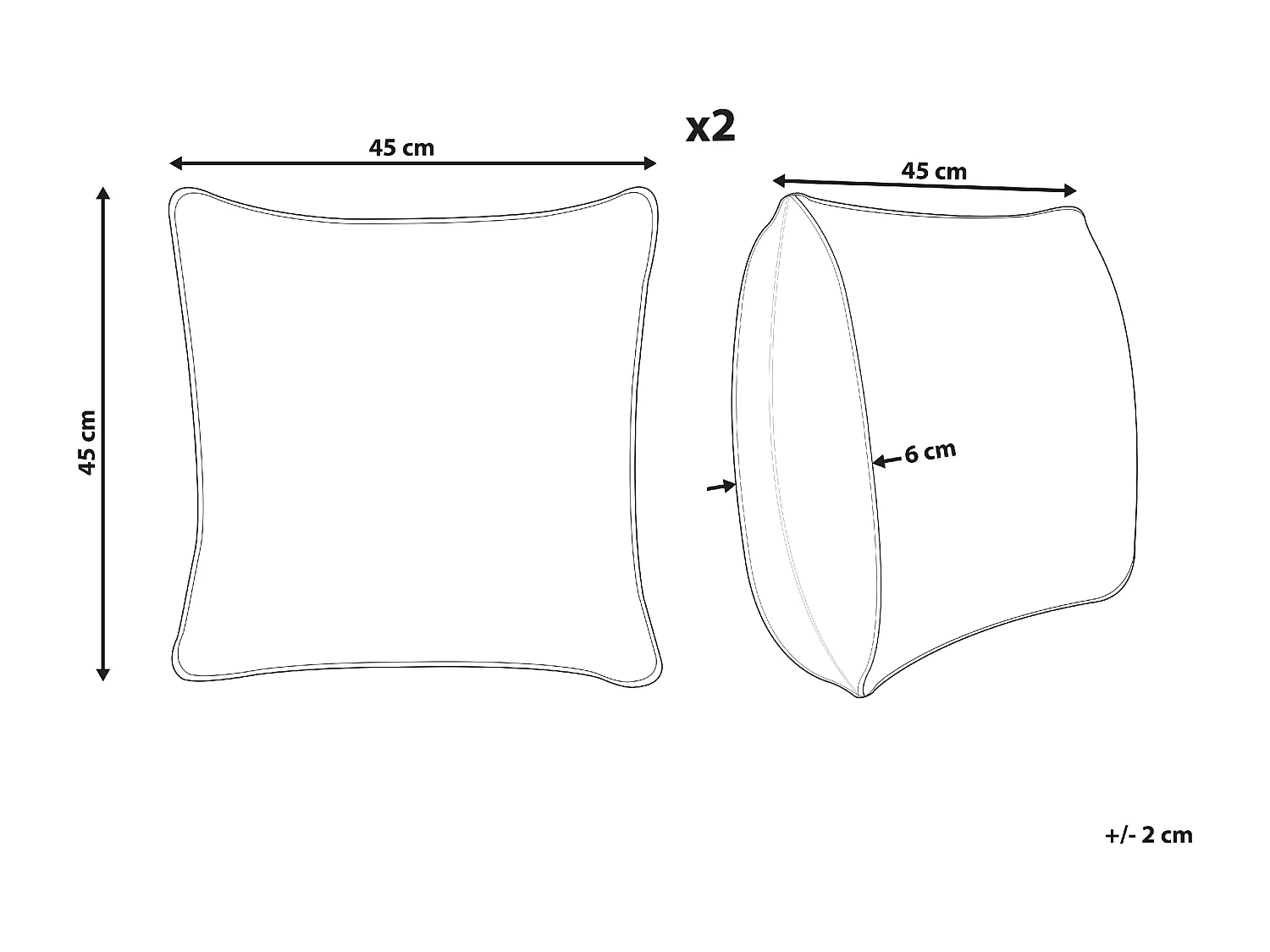 Zestaw 2 poduszek dekoracyjnych JATROPHA Bawełna 45 x 45 cm Błękitny Wzór kwiatowy