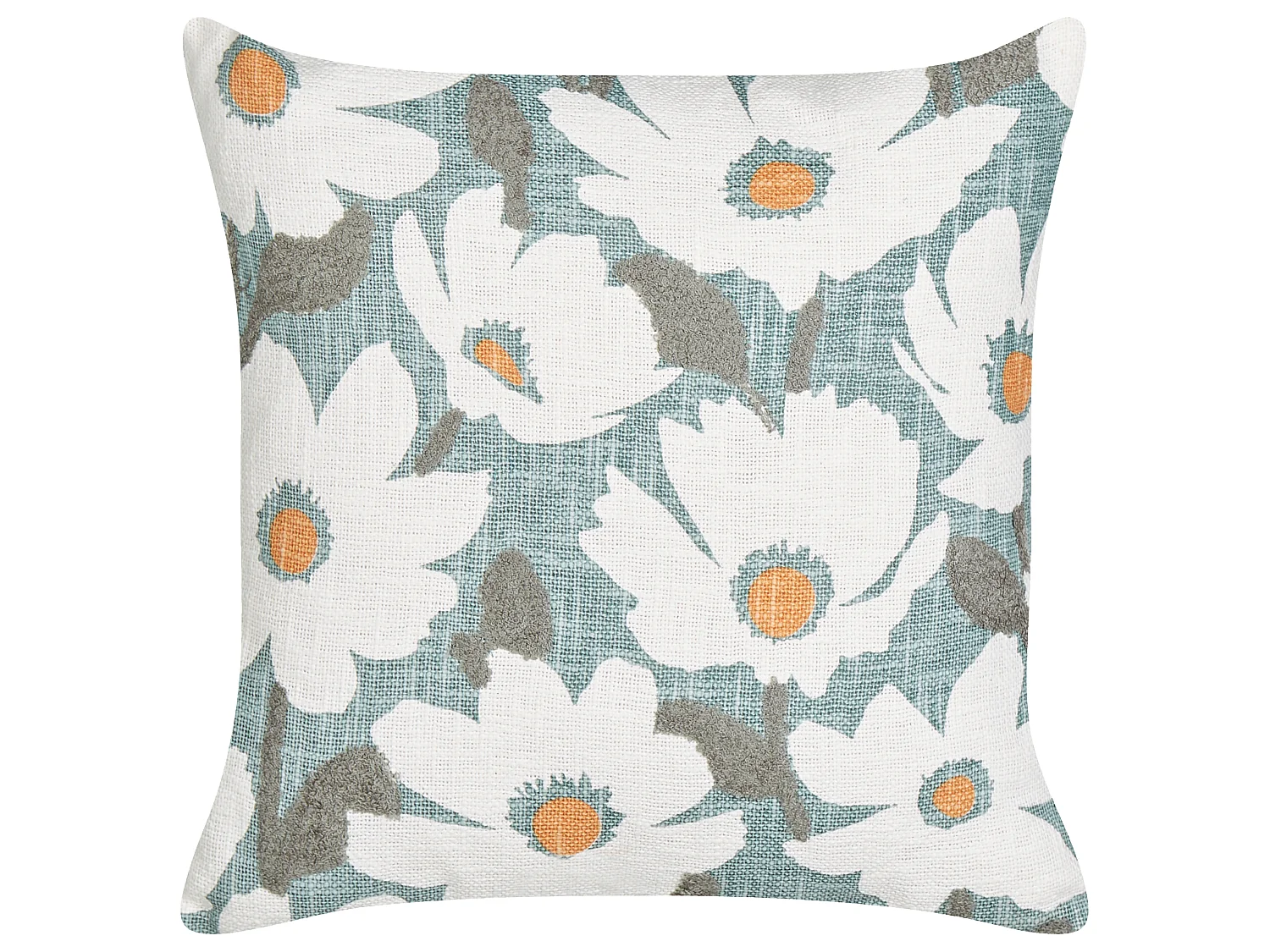 Lot de 2 coussins décoratifs JATROPHA Coton 45 x 45 cm Bleu clair Motif floral