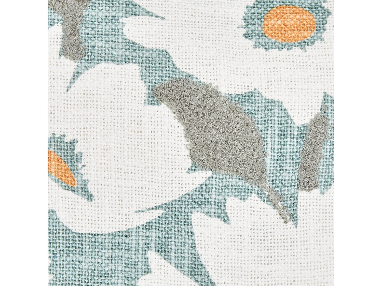 Set of 2 Decorative Cushions JATROPHA Cotton 45 x 45 cm Light Blue Floral Pattern