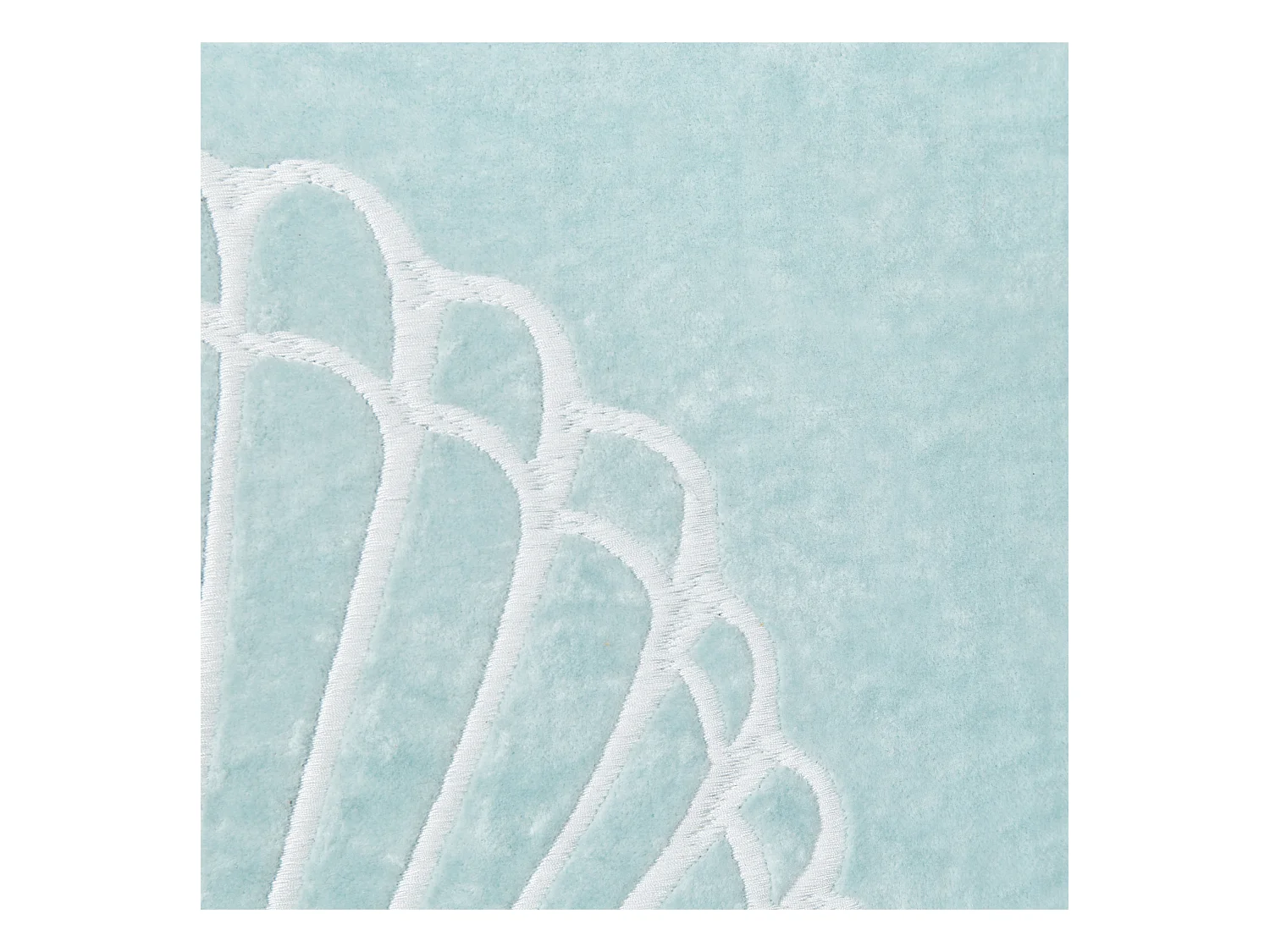 Sierkussen LEATHESIA Fluweel 45 x 45 cm Lichtblauw Abstract patroon