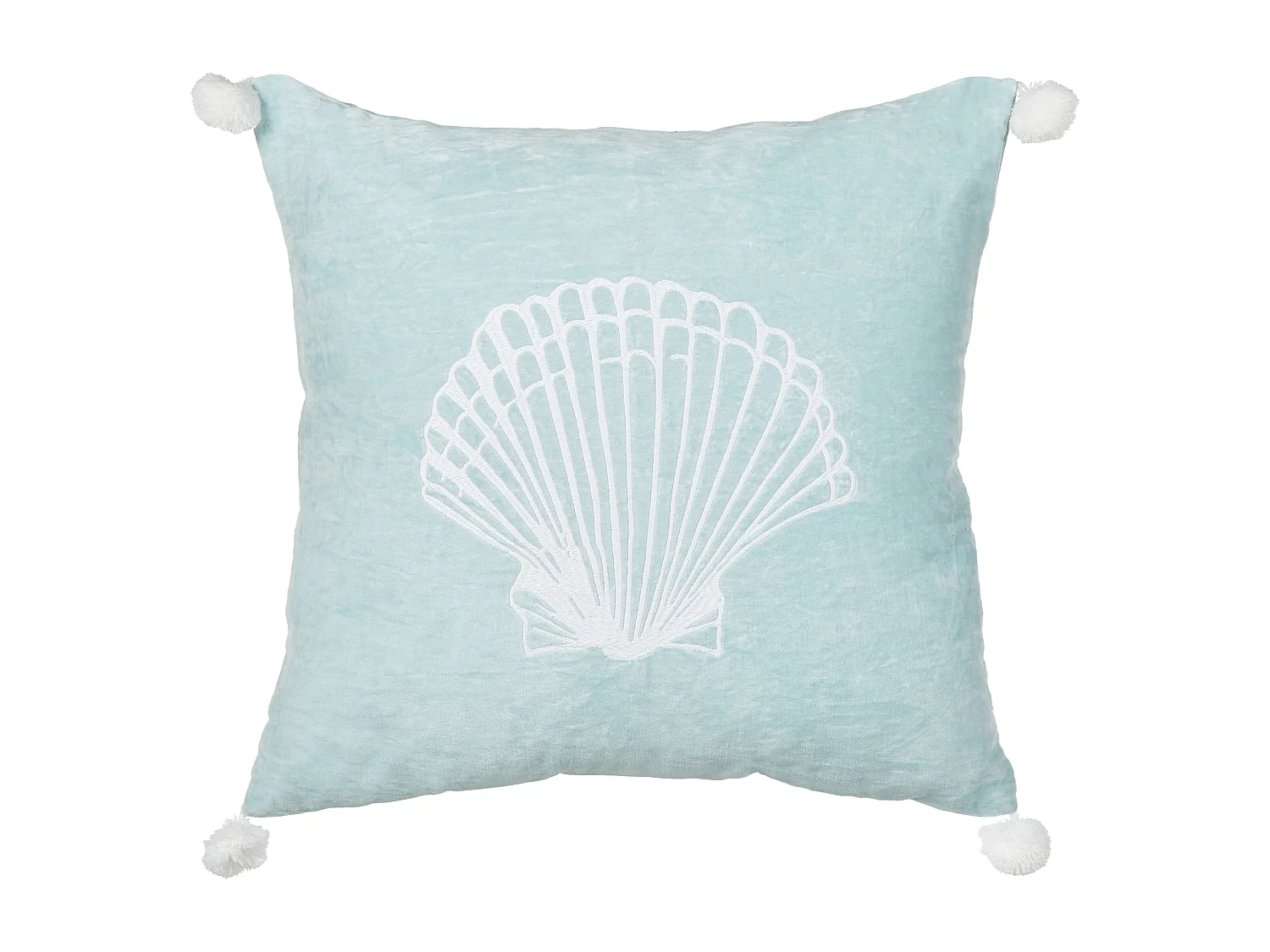 Coussin LEATHESIA Velours 45 x 45 cm Bleu clair Motif abstrait