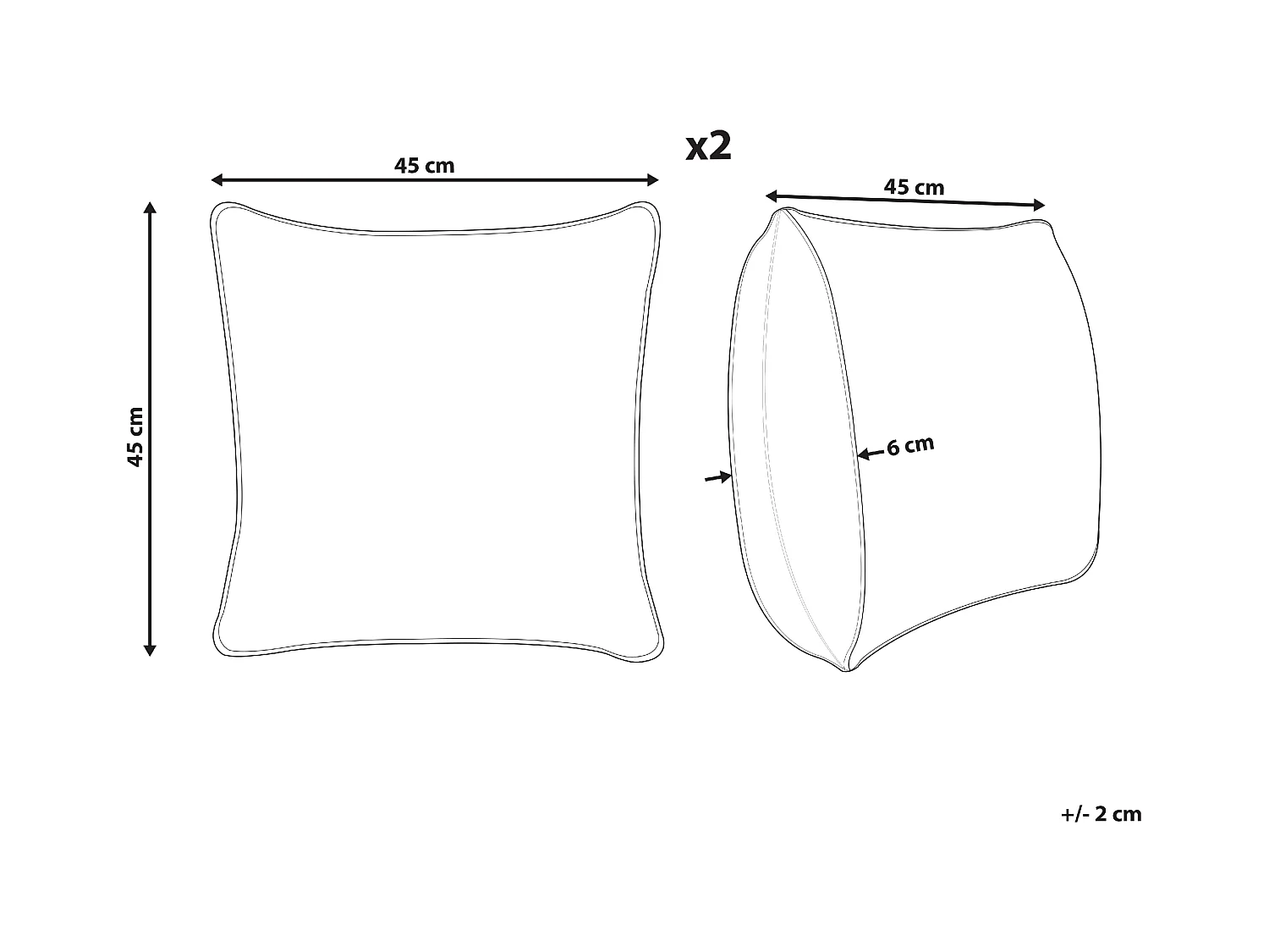 Dekokissen 2er Set Baumwolle blau 45x45 cm Regenbogen bestickt Kinderzimmer Leea
