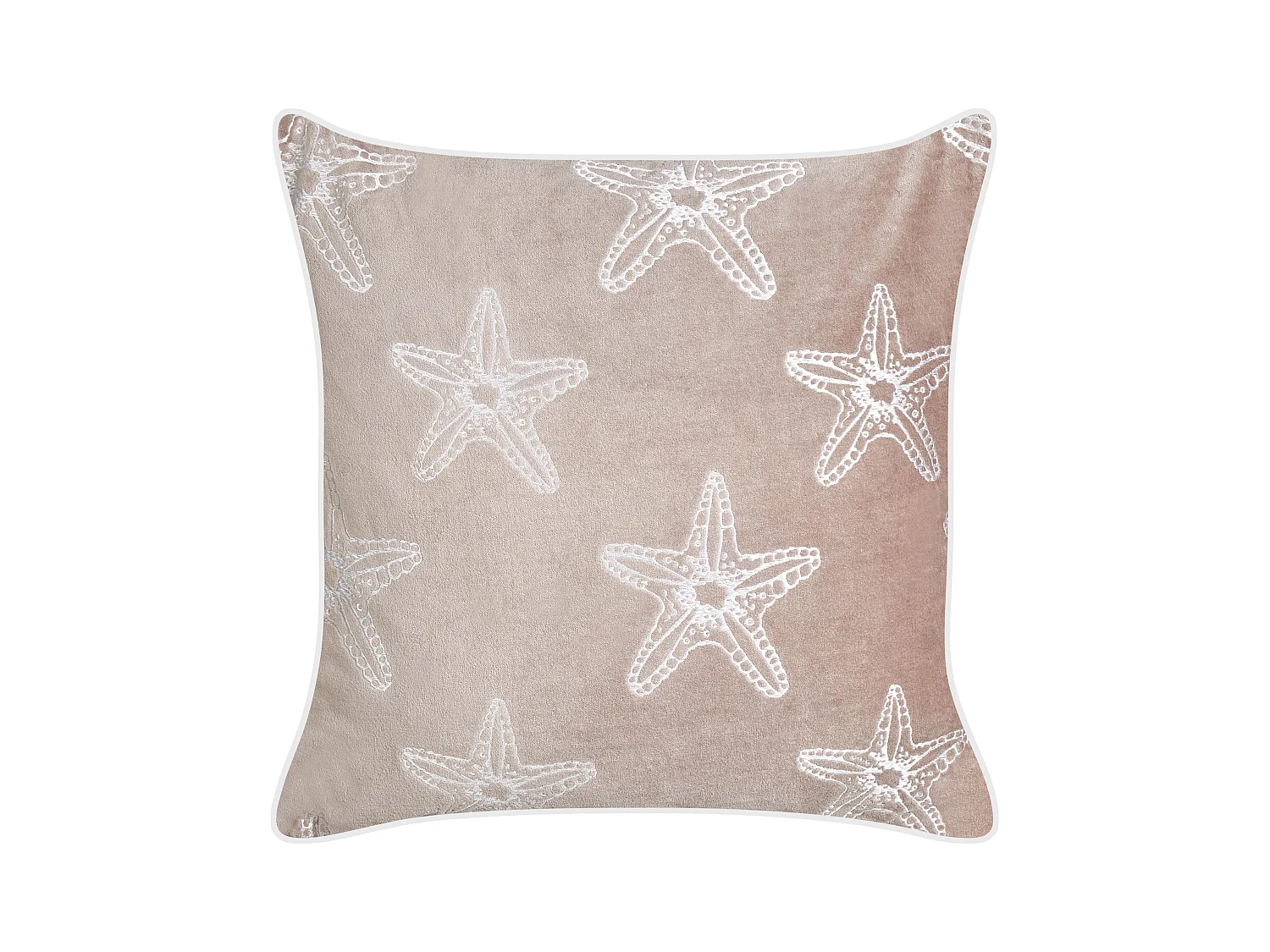 Coussin CERAMIUM Velours 45 x 45 cm Rose pastel Motif floral