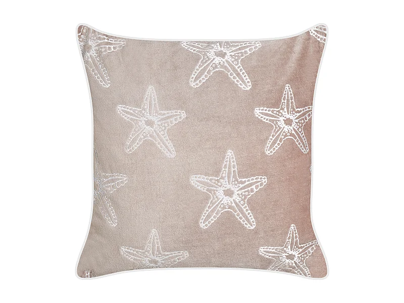 Coussin CERAMIUM Velours 45 x 45 cm Rose pastel Motif floral