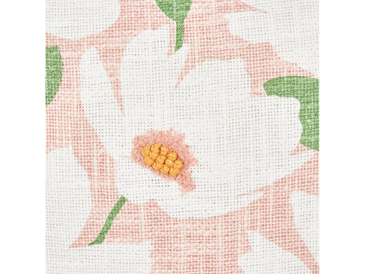 Set di 2 cuscini JATROPHA Cotone 45 x 45 cm Rosa Trama floreale