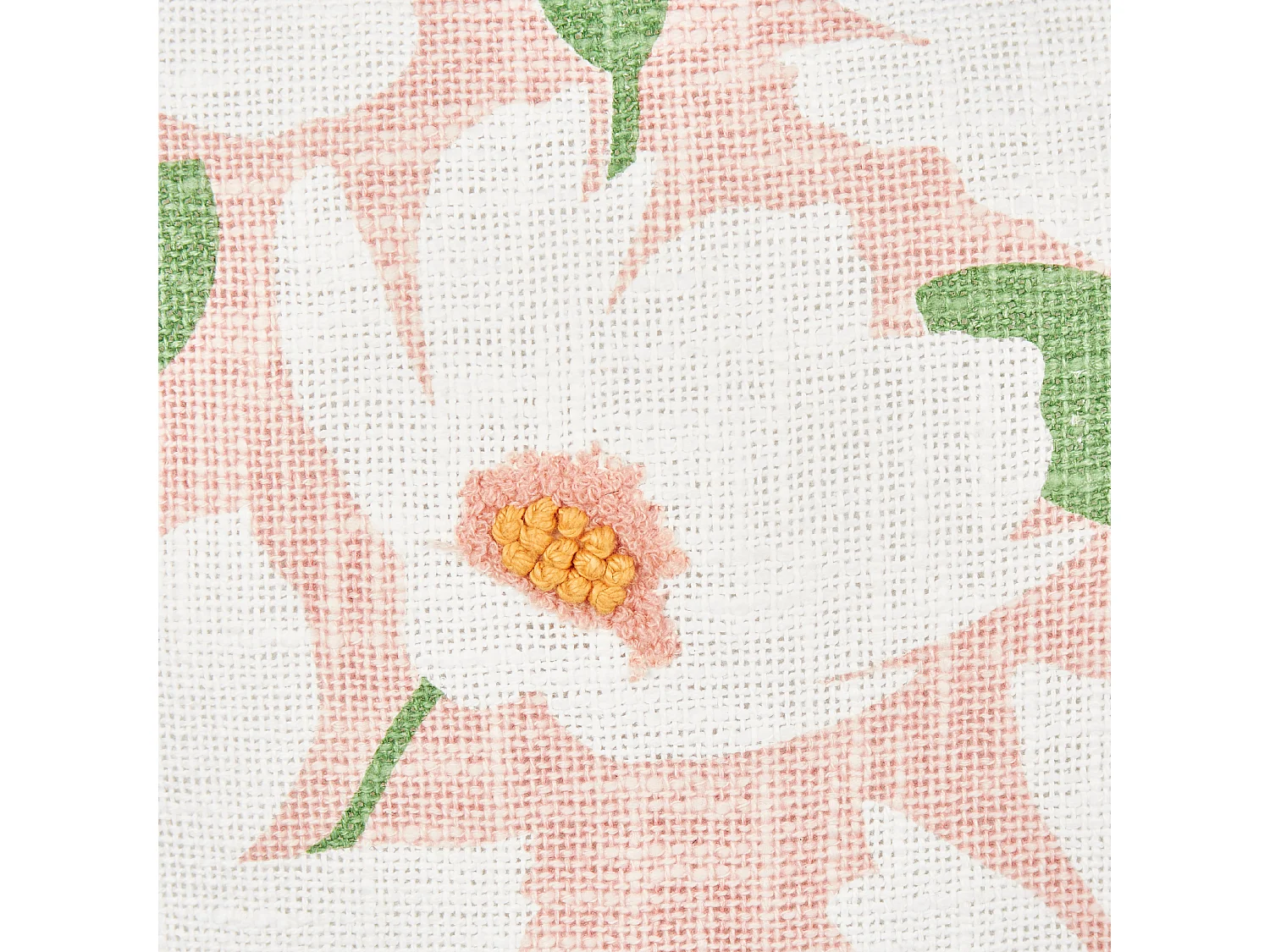 Lot de 2 coussins décoratifs JATROPHA Coton 45 x 45 cm Rose Motif floral