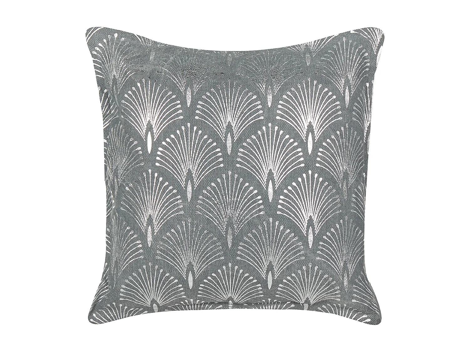 Conjunto de 2 cojines decorativos HOYA Algodón 45 x 45 cm Gris Patrón geométrico