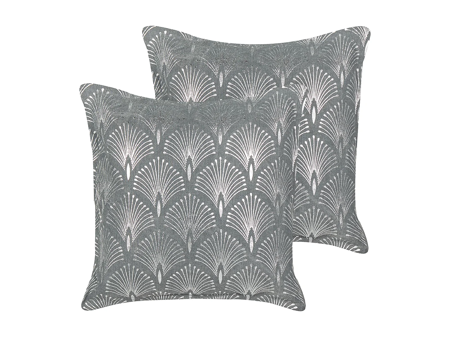 Lot de 2 coussins décoratifs HOYA Coton 45 x 45 cm Gris Motif géométrique