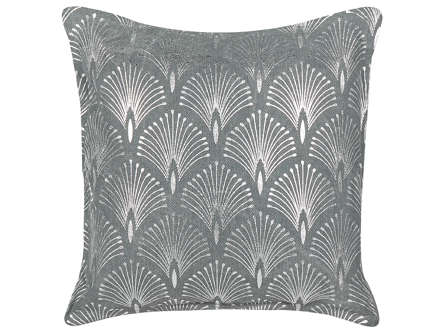 Set of 2 Decorative Cushions HOYA Cotton 45 x 45 cm Grey Geometric Pattern