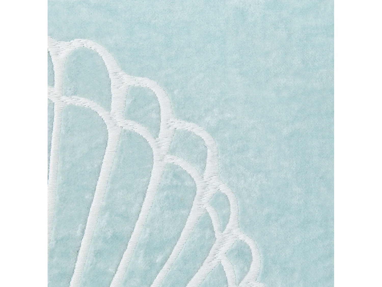 Lot de 2 coussins décoratifs LEATHESIA Velours 45 x 45 cm Bleu clair Motif abstrait