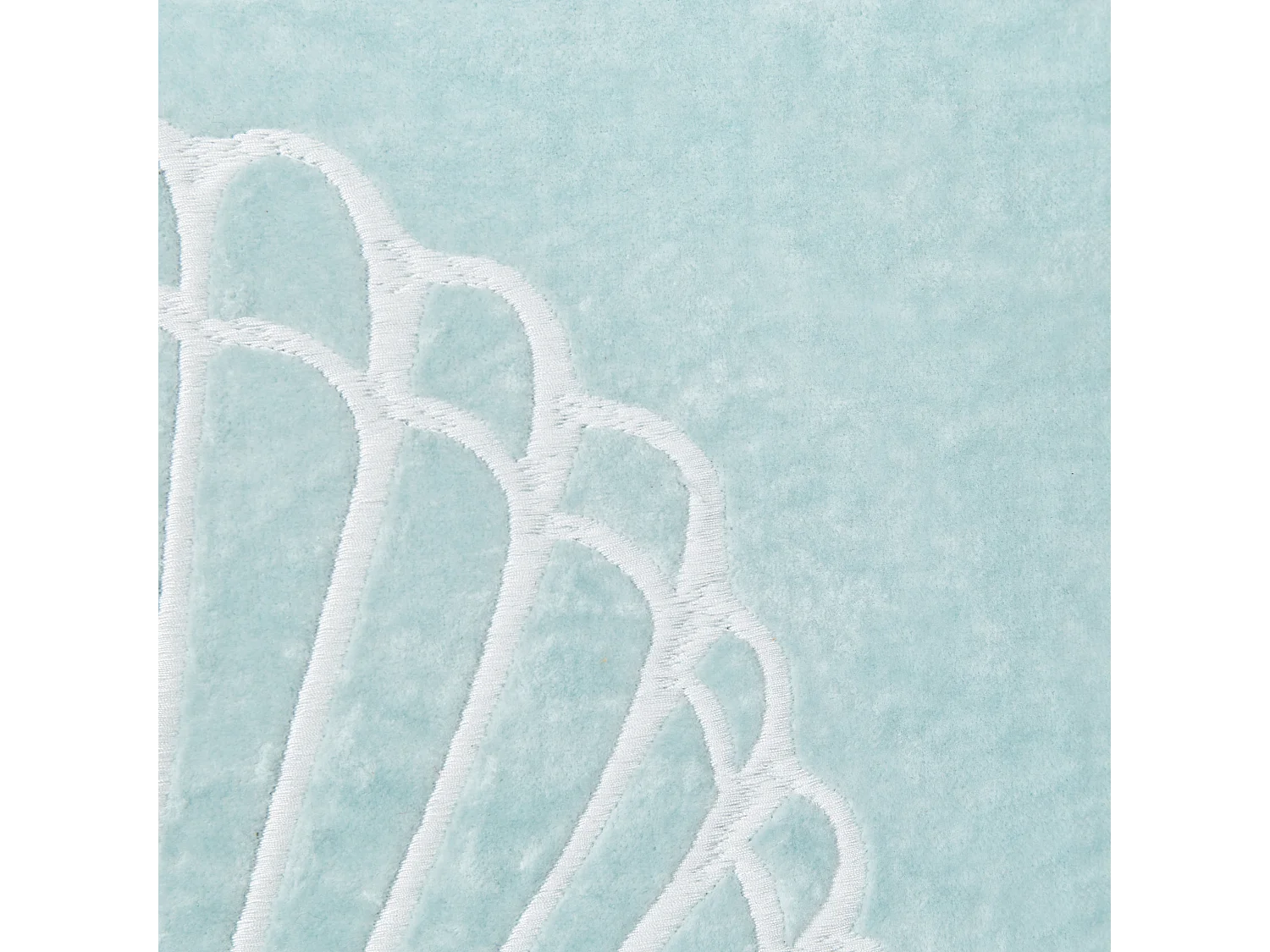 Lot de 2 coussins décoratifs LEATHESIA Velours 45 x 45 cm Bleu clair Motif abstrait