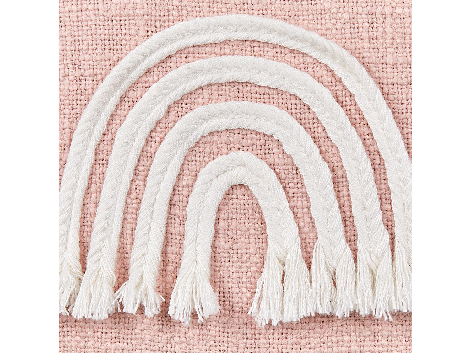 Lot de 2 coussins décoratifs LEEA Coton 45 x 45 cm Rose pastel