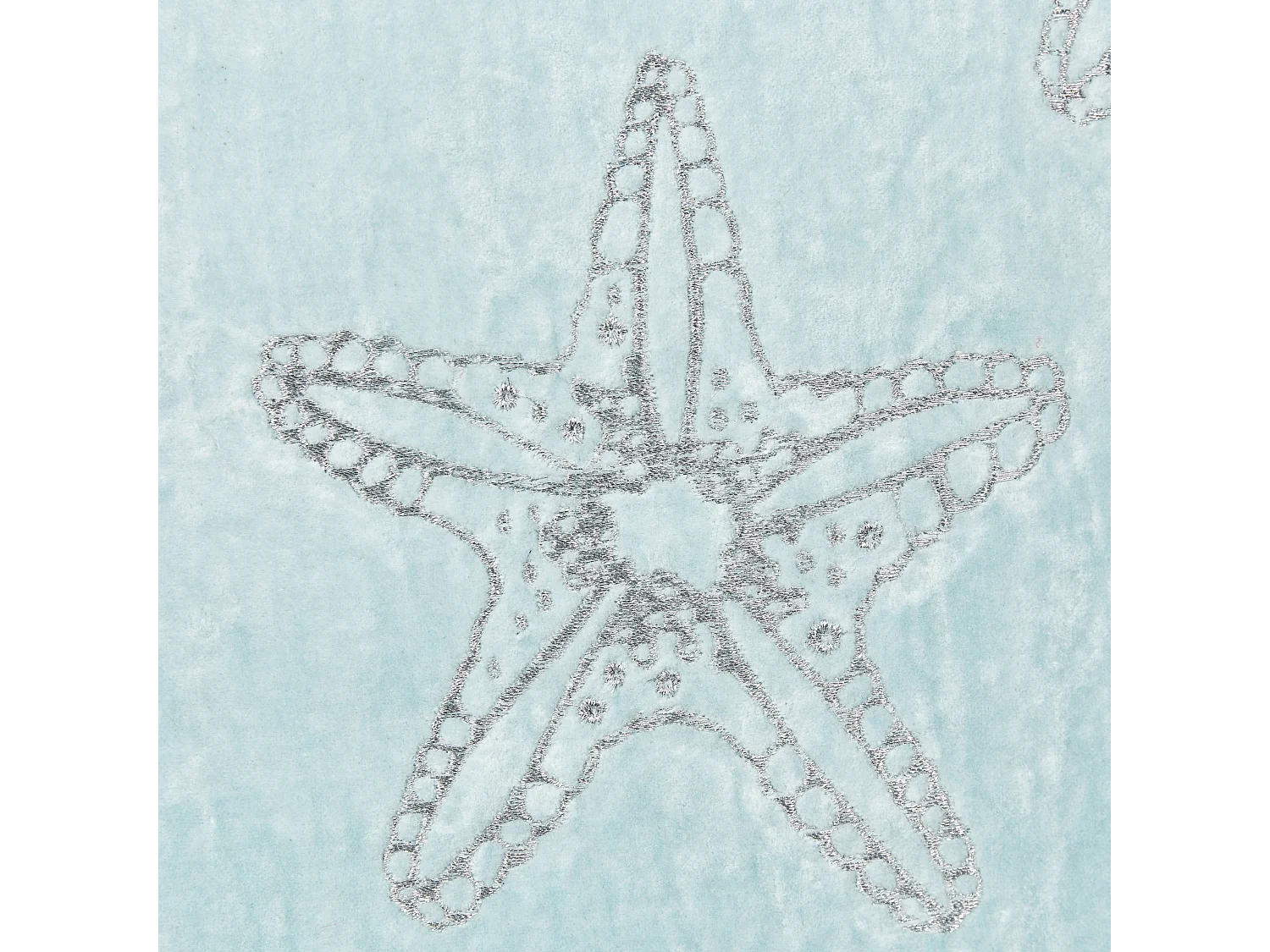 Coussin CERAMIUM Velours 45 x 45 cm Bleu clair Motif floral