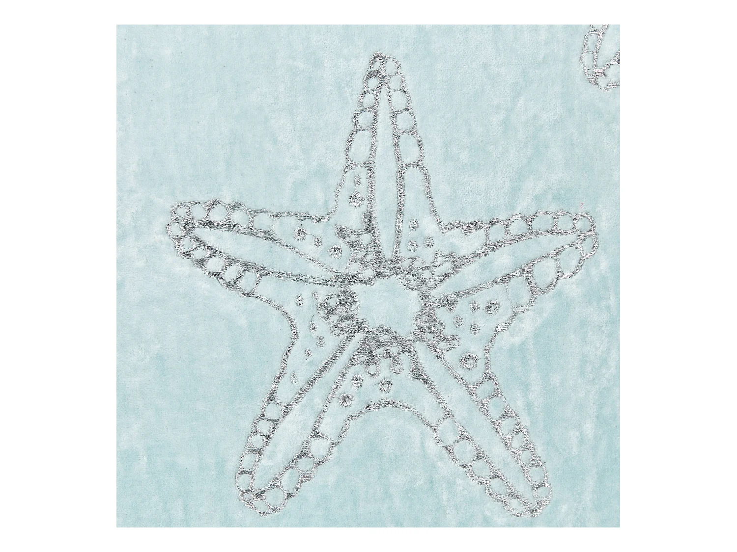 Lot de 2 coussins décoratifs CERAMIUM Velours 45 x 45 cm Bleu clair Motif floral