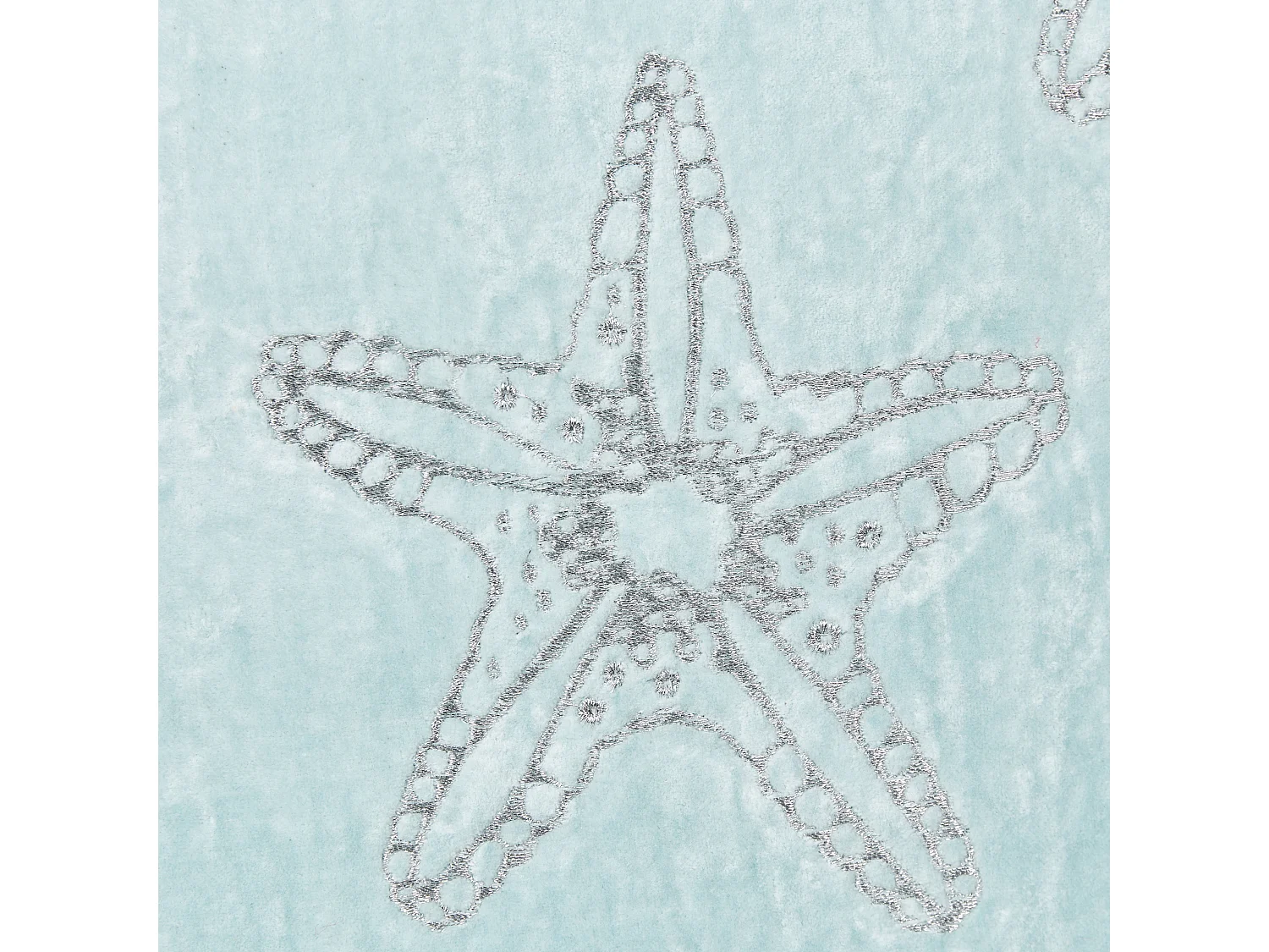 Lot de 2 coussins décoratifs CERAMIUM Velours 45 x 45 cm Bleu clair Motif floral