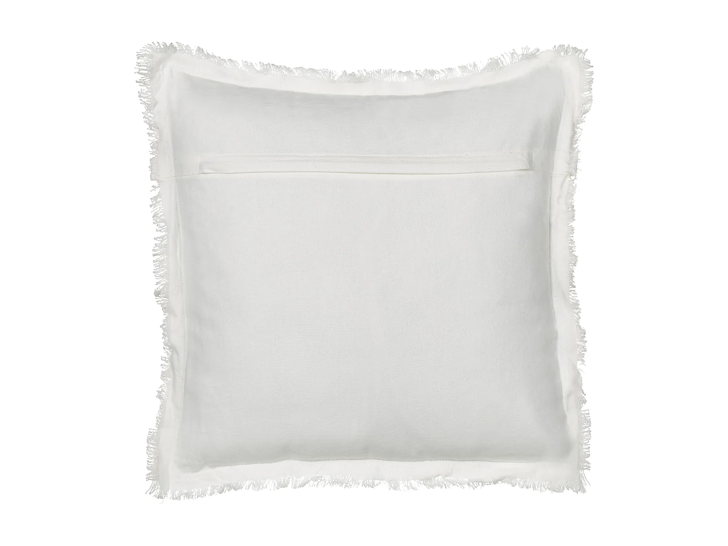 Lot de 2 coussins décoratifs LIVISTONA Coton 45 x 45 cm Blanc Motif floral