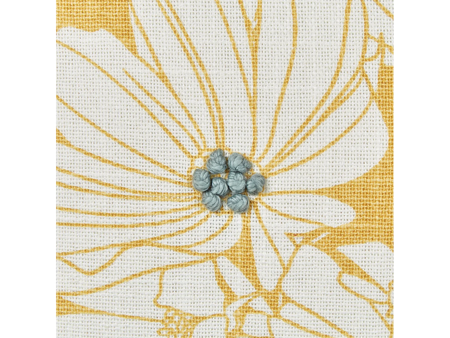 Lot de 2 coussins décoratifs SCIRPUS Coton 45 x 45 cm Jaune Motif floral