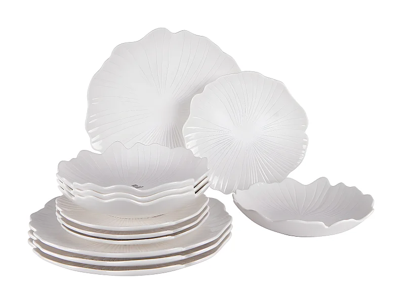 Service d'assiettes Ginkgo 12 pièces