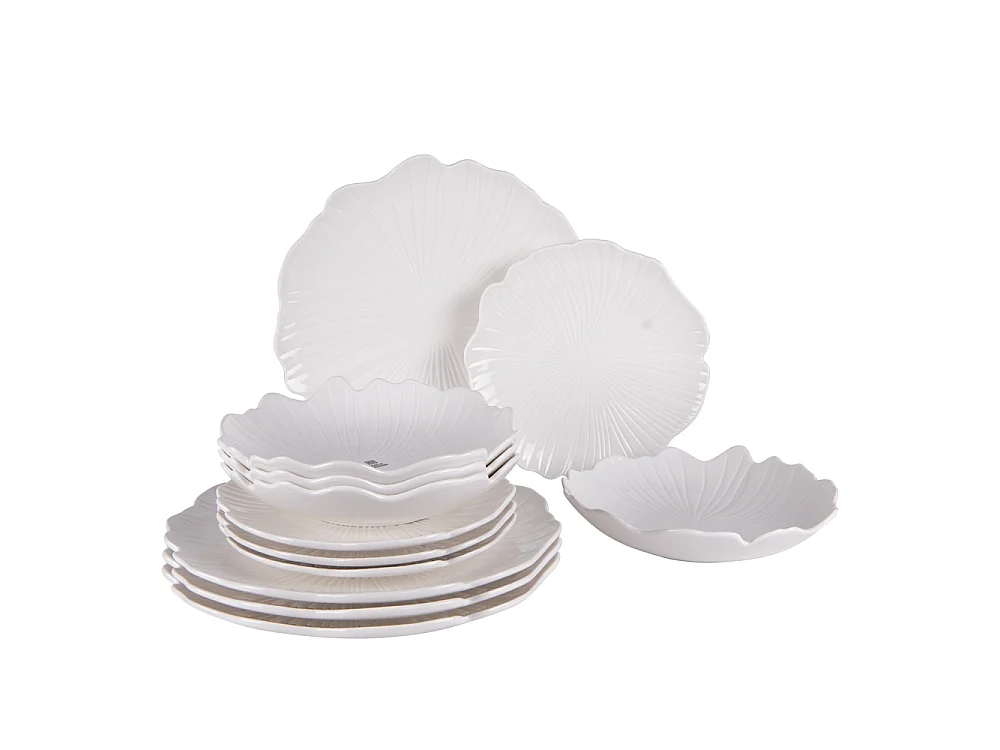 Service d'assiettes Ginkgo 12 pièces