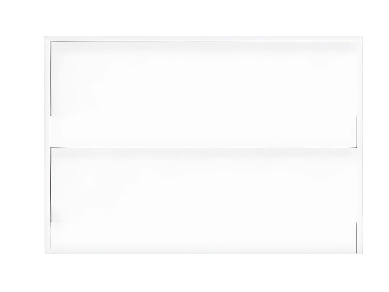 Commode moderne à motif ondulé - avec 6 tiroirs - façades laquées - Blanc