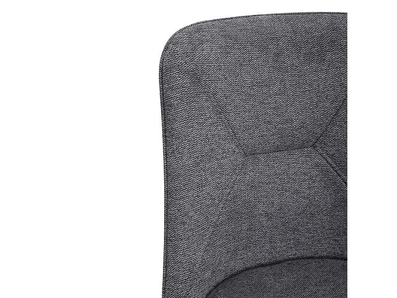 Lot de 2 chaises en tissu gris anthracite 4 pieds métal noir - MELANIE