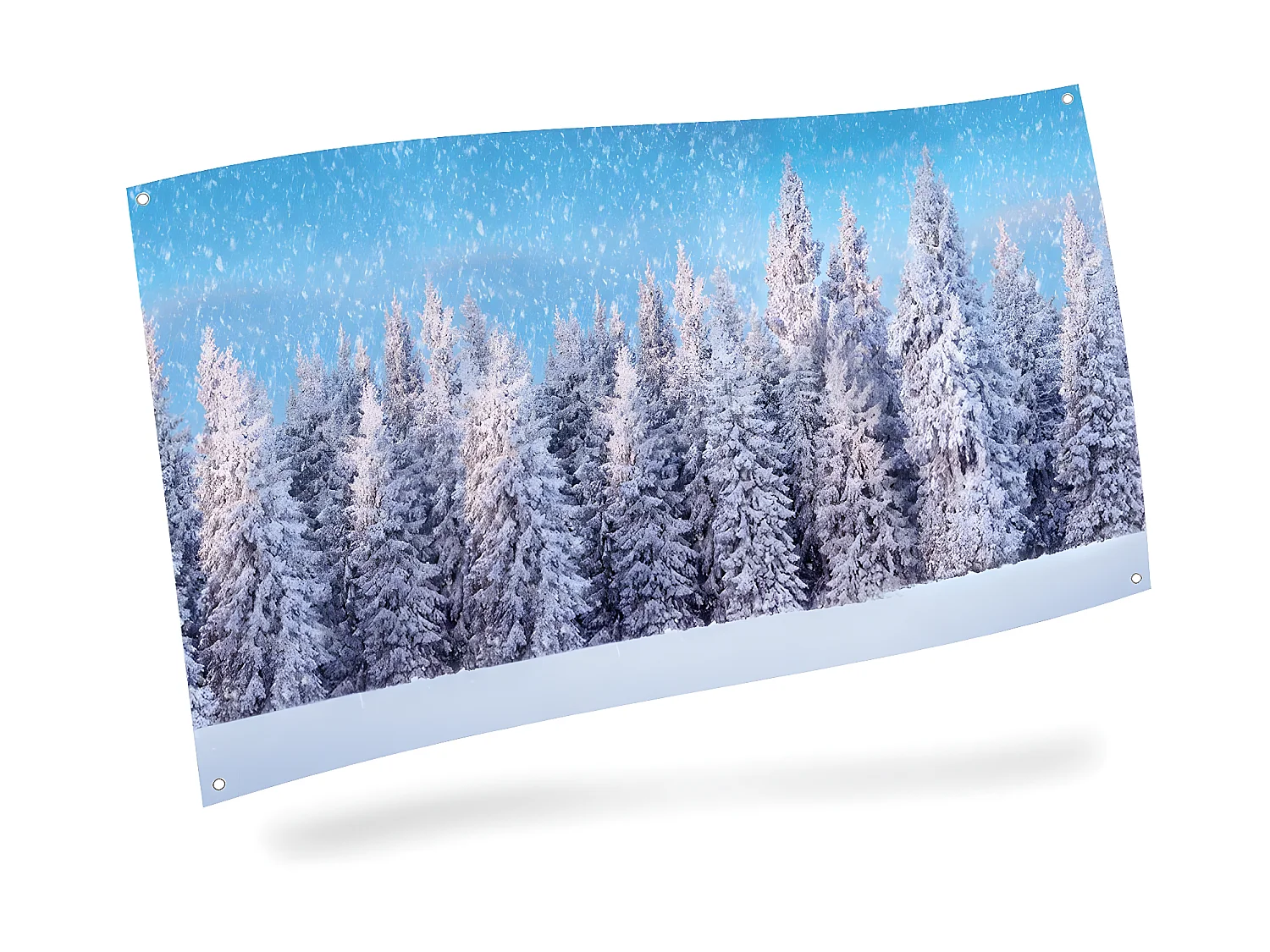 Toile de fond de Noël en tissu Forêt enneigé - 300 x 150 cm - My Village