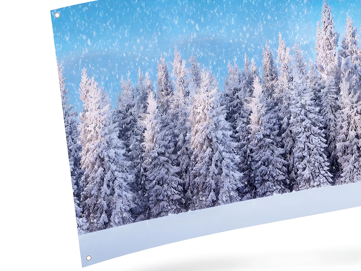 Toile de fond de Noël en tissu Forêt enneigé - 300 x 150 cm - My Village