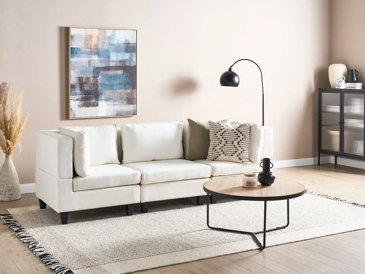 Divano modulare UNSTAD Tessuto Bianco sporco 3 posti