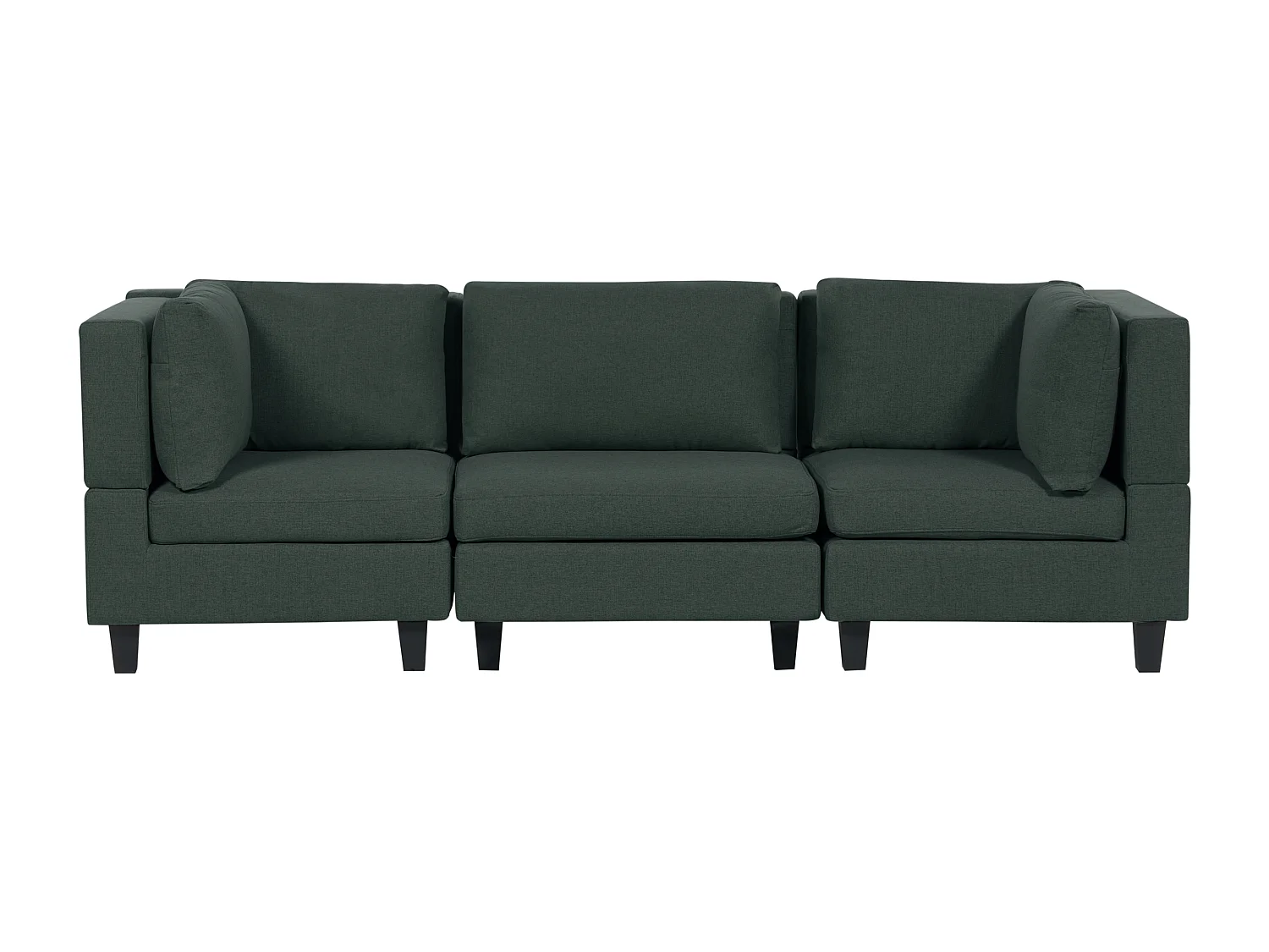 Canapé modulable 3 places UNSTAD Tissu Vert foncé