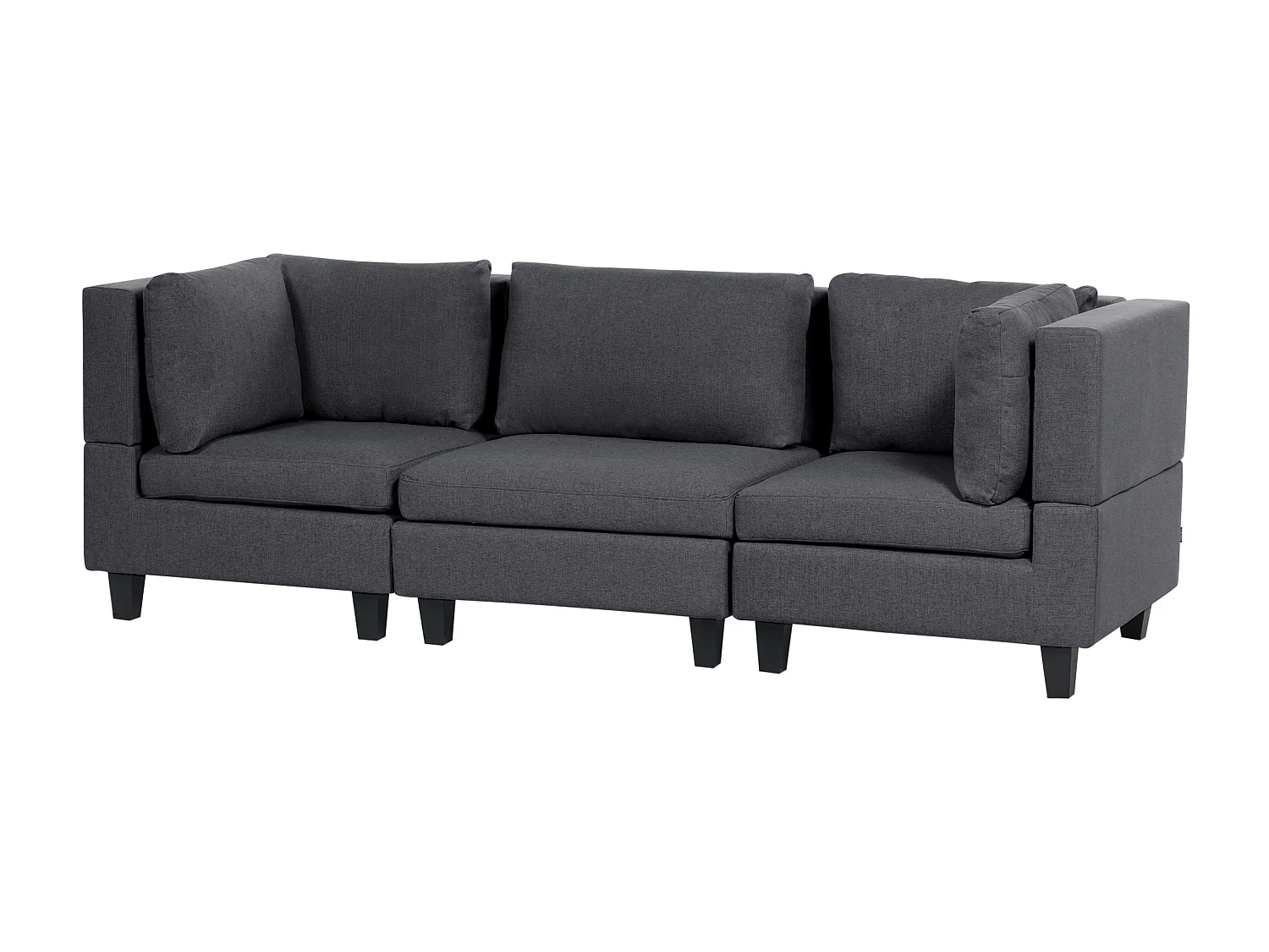 Modulaire bank UNSTAD Stof Donkergrijs 3-zitter